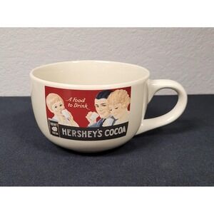 Houston Harvest Hershey's Cocoa Ceramic Mug "A Food to Drink" Vintage 1990s